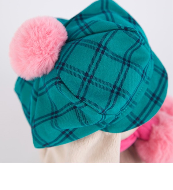 Мягкая игрушка Зайка Ми в зеленой кепке и розовом шарфе IM20163 SAN – фото № 4