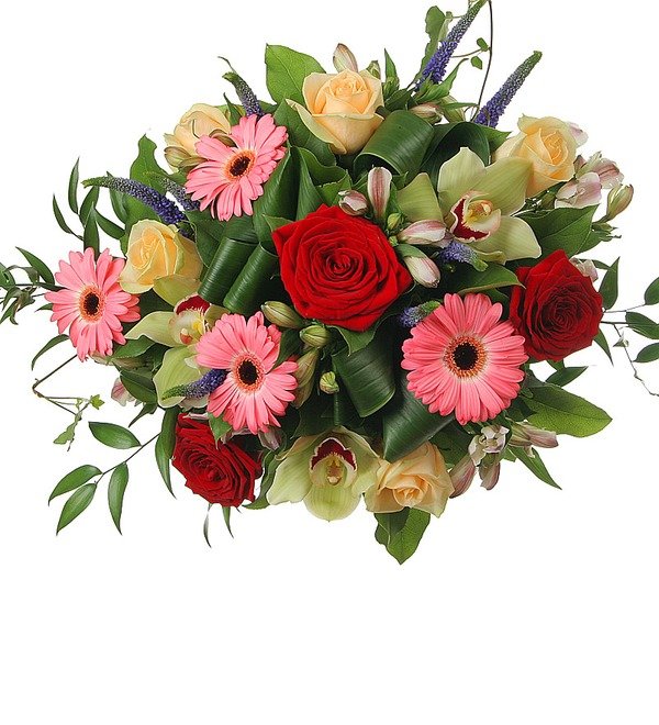 Mixed flower bouquet in a vase Мagic IE 16 DRO – photo #3