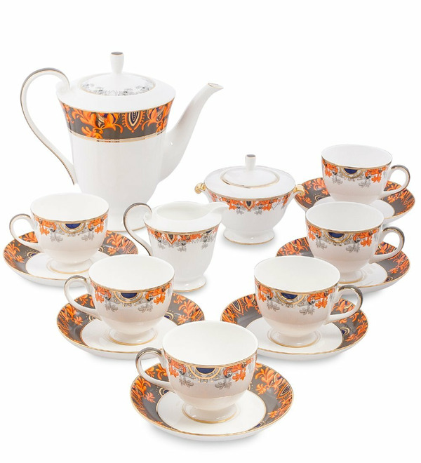 Tea set for 6 persons Riomaggiore Pavone – photo #1