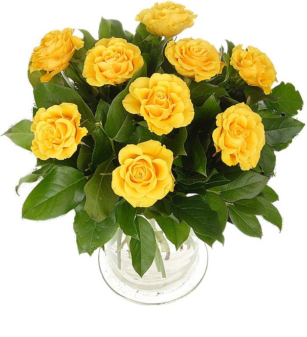 Букет из 9 желтых роз Солнечное затмение – фото № 4