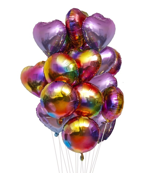 Букет шаров Воздушный привет (25 или 51 шар) – фото № 1