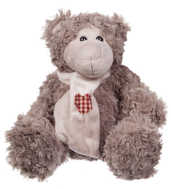 Soft toy Bear Edgar in a scarf (25 cm) – photo #4