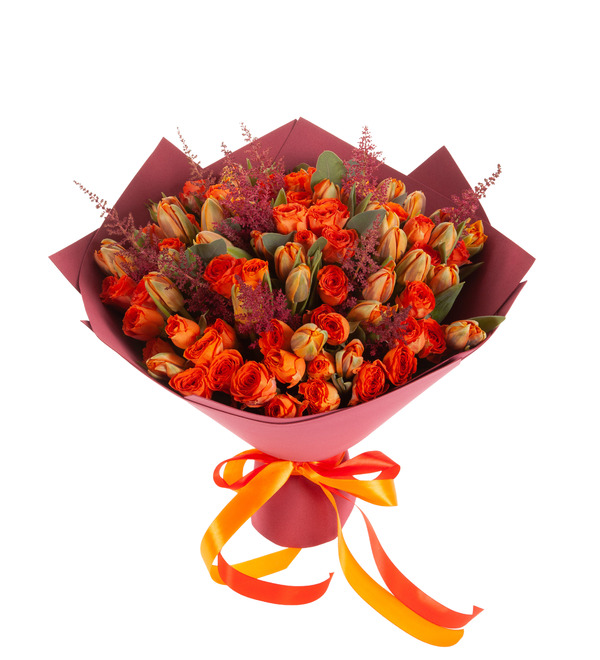 Bouquet-trio Fiery heart – photo #5