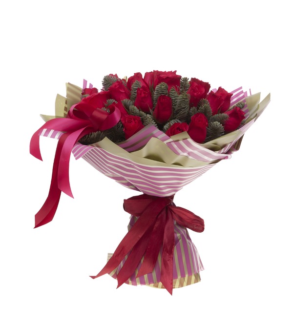 Bouquet-solo of Cherry roses (15,25,35,51 or 75) – photo #4