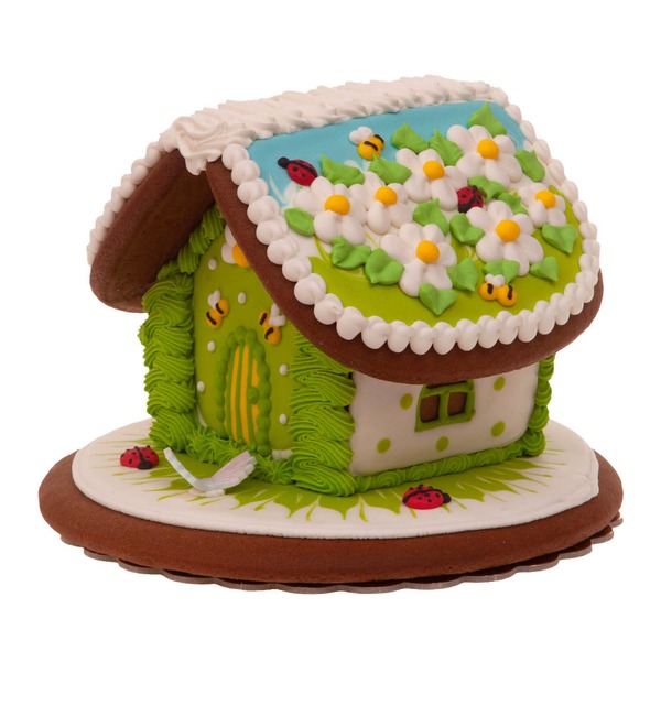 Gingerbread house with bees – photo #1