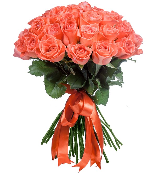 Букет Коралловые розы (25, 51 или 101 роза) – фото № 2