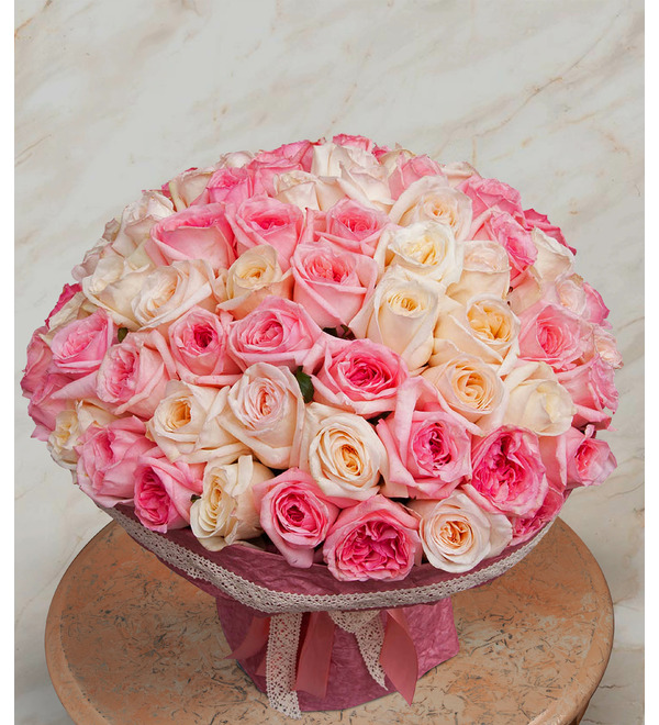 Букет-дуэт ароматных роз O Hara (15,25,35,51,75 или 101) – фото № 1