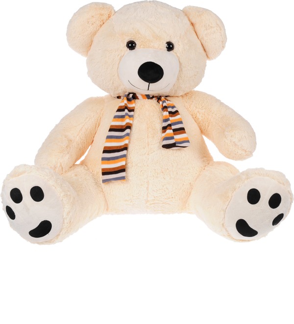 Soft toy Bear in a scarf (90 cm) – photo #1