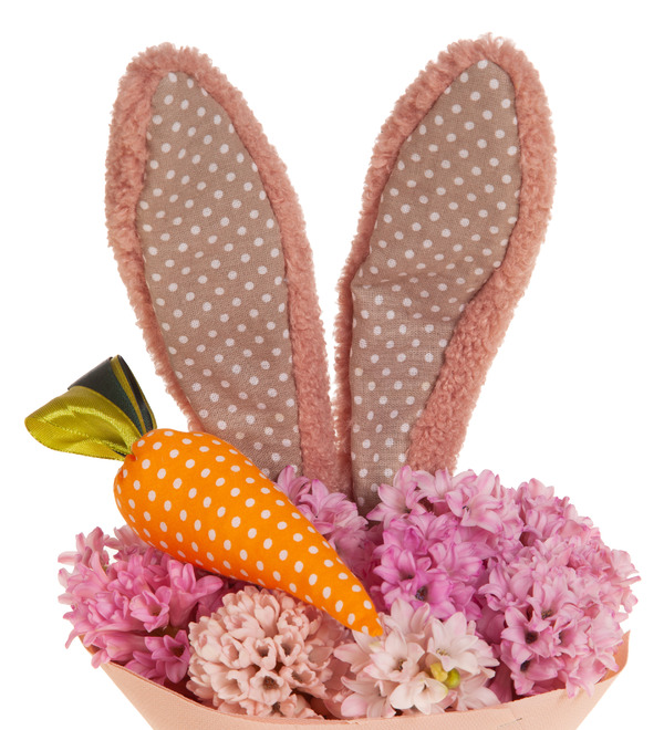 Bouquet-solo pink hyacinths (15,25,35,51,75 or 101) – photo #2