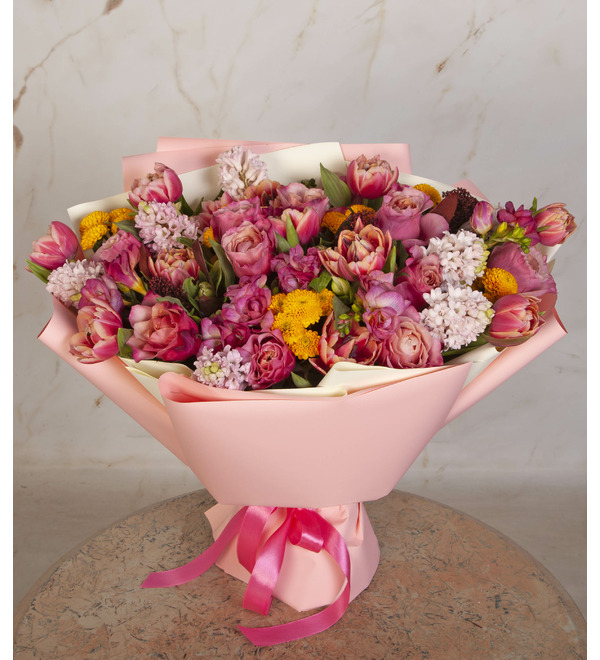 Букет-оркестр Малиновый рассвет – фото № 1