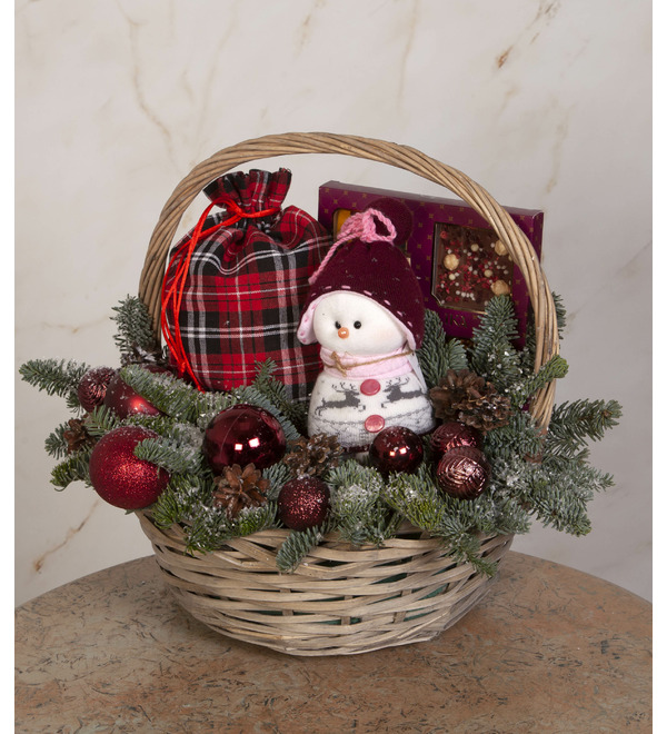 Подарочная корзина Подарки от снеговика – фото № 3