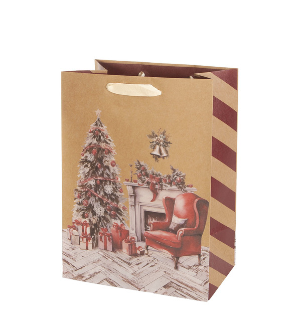 Подарочный пакет средний У камина – фото № 1