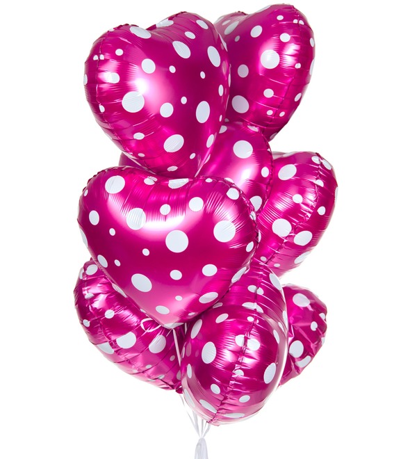 Bouquet of balloons Hearts (9 or 18 balloons) – photo #1
