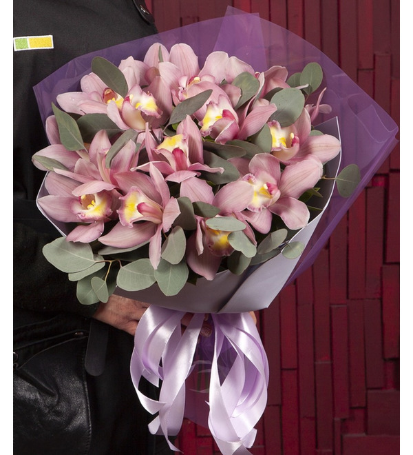 Bouquet-solo Pink orchids (15,25,51 or 75) – photo #1
