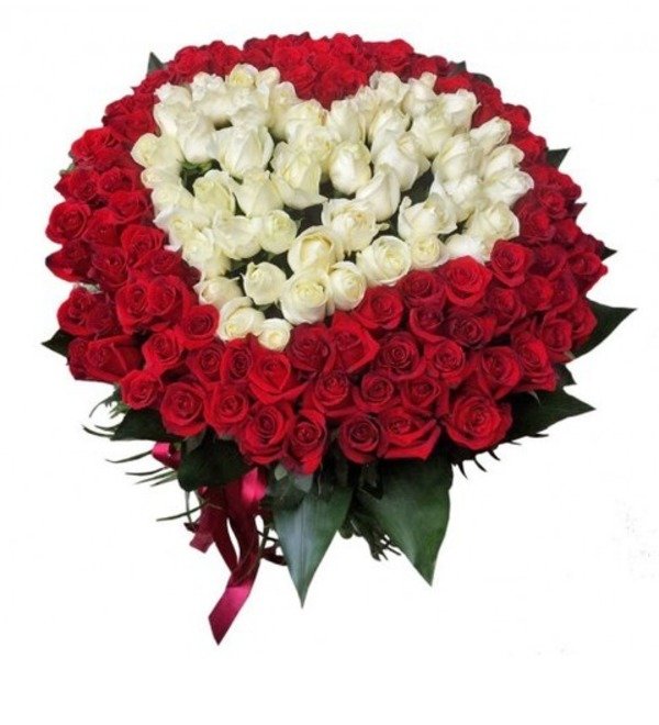 Букет СЕРДЦЕ из 101 розы Эквадор BC04814 KON – фото № 1