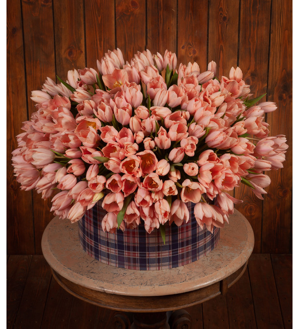 Composition of 201 tulips Gentle touch – photo #1