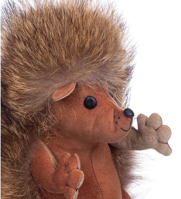 Toy made of natural fur Hedgehog Venya – photo #4