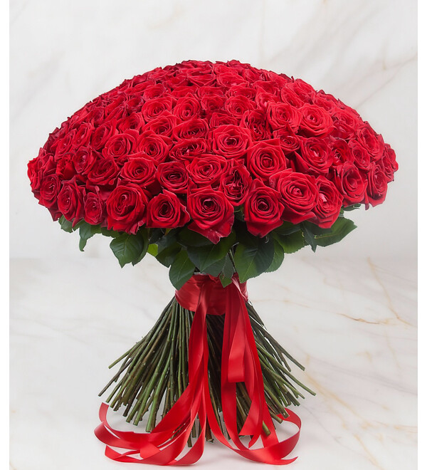 Bouquet of 201 red roses You are my world! – photo #1