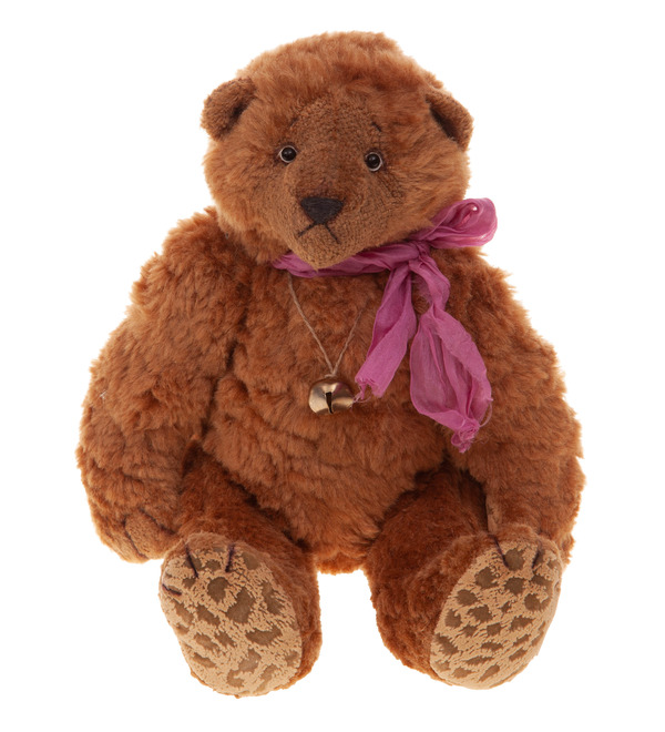 Handmade toy Teddy bear with a bell – photo #1