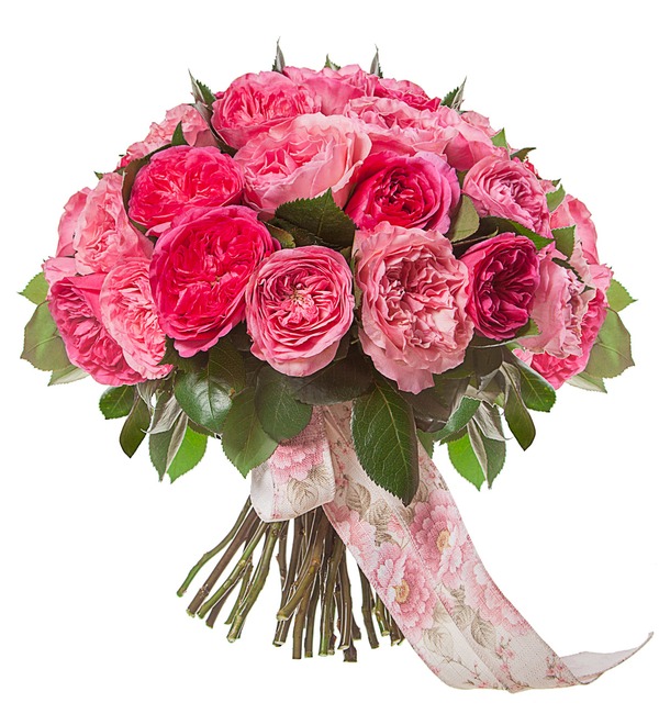Букет-дуэт пионовидных роз Великолепие (25,51,75,101 или 151) – фото № 4
