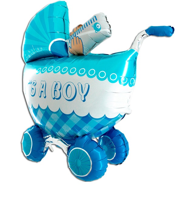 Balloon Baby stroller for a boy 3D (107 cm) – photo #1