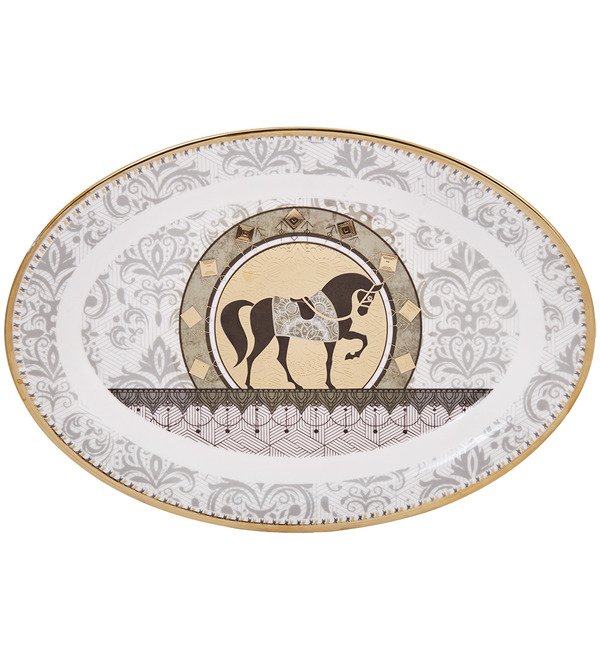 Блюдо Лошадь (белое) – фото № 3
