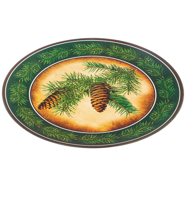 Plate for decorating New Years setting Winter Forest – photo #2