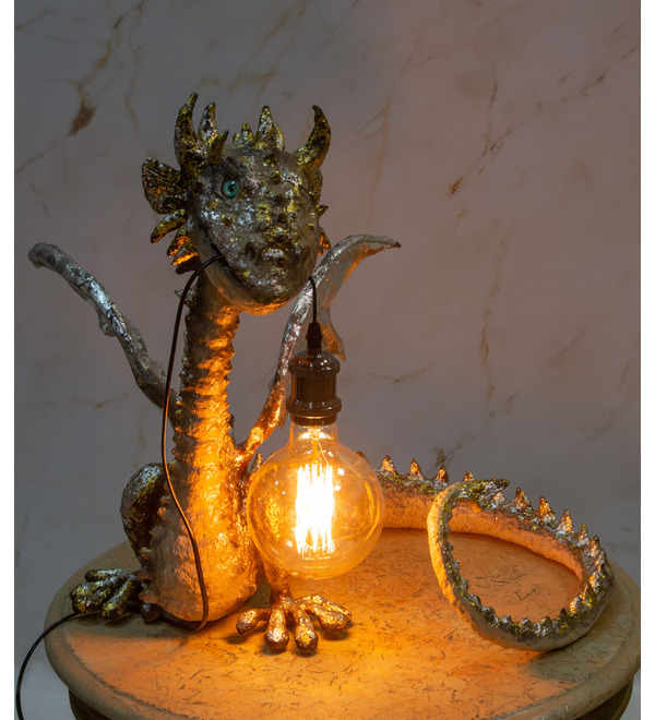 Декоративный светильник ручной работы Дракон – фото № 4