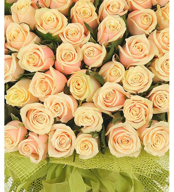 Букет из 251 кремовой розы Совершенство BR128 NIZ – фото № 5