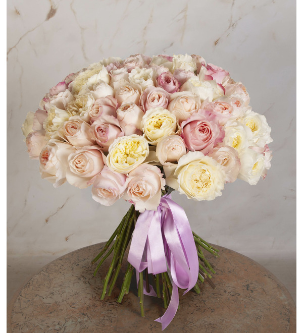 Букет-трио роз David Austin (51, 75 или 101) – фото № 3