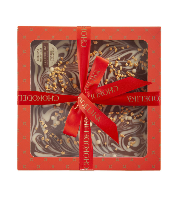 Шоколад молочный Узорный с карамелью – фото № 1