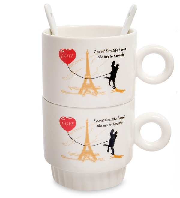 Set of two mugs Love and be loved – photo #1
