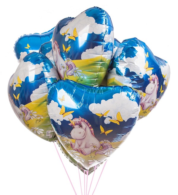 Bouquet of 5 balloons Unicorn – photo #1