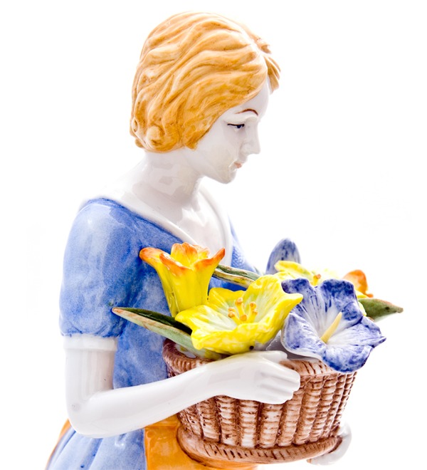Ночник Девушка с цветами (Ручная работа, 32,5 см) SC1051 SAN – фото № 2