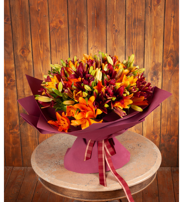 Bouquet-duet of Asian lilies (5,7,9,15,25,35 or 51) – photo #1
