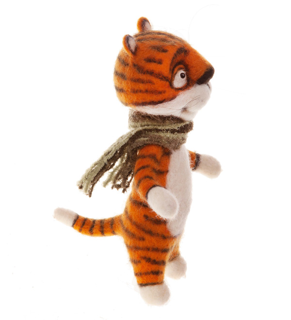 Игрушка ручной работы Тигр в шарфике – фото № 3