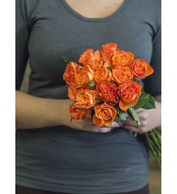 Букет с оранжевыми розами TS9 WIT – фото № 1