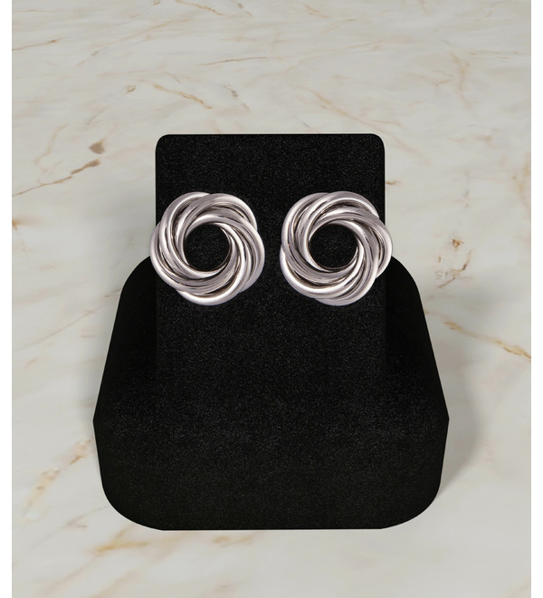 Earrings Twisted circle – photo #1