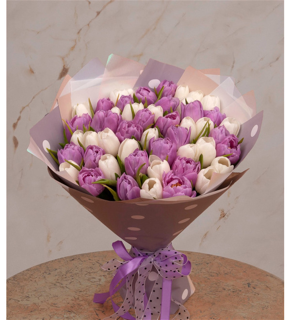 Букет-дуэт Сиреневая дымка (15,25,35,51,75 или 101) – фото № 1