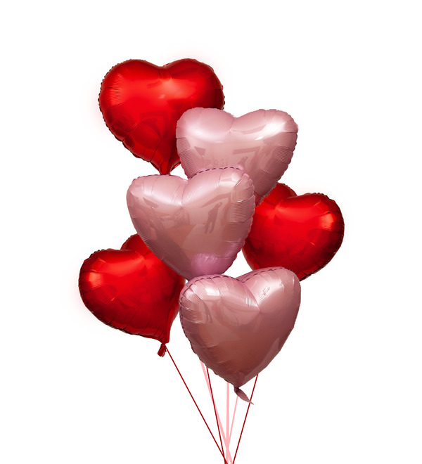 Bouquet of balloons Tenderness and passion (7 or 15 balloons) – photo #1