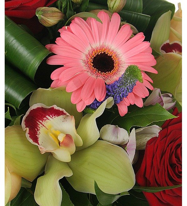 Mixed flower bouquet in a vase Мagic IE 16 DRO – photo #4