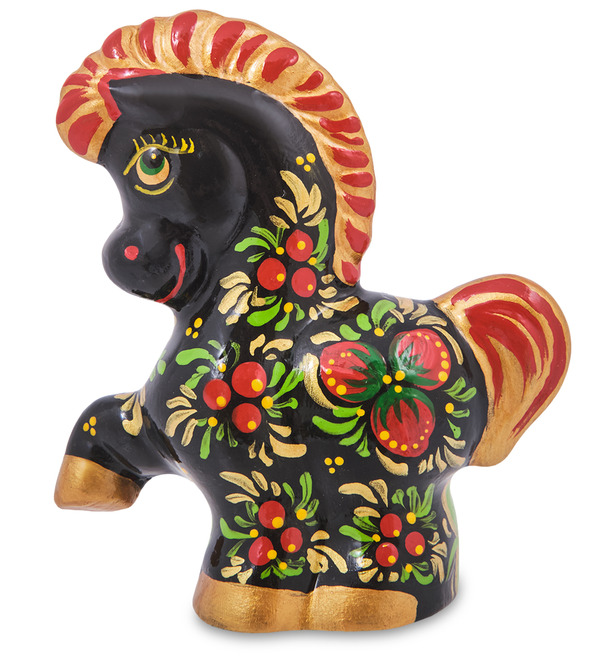 Статуэтка Лошадка расписная (Гжельский фарфор) – фото № 1