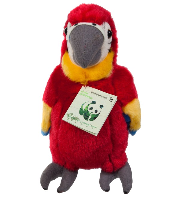 Мягкая игрушка Красный попугай (18 см) – фото № 2