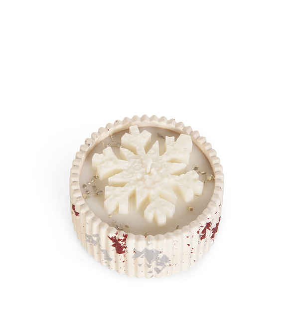 Свеча-статуэтка ручной работы Снежинка – фото № 1