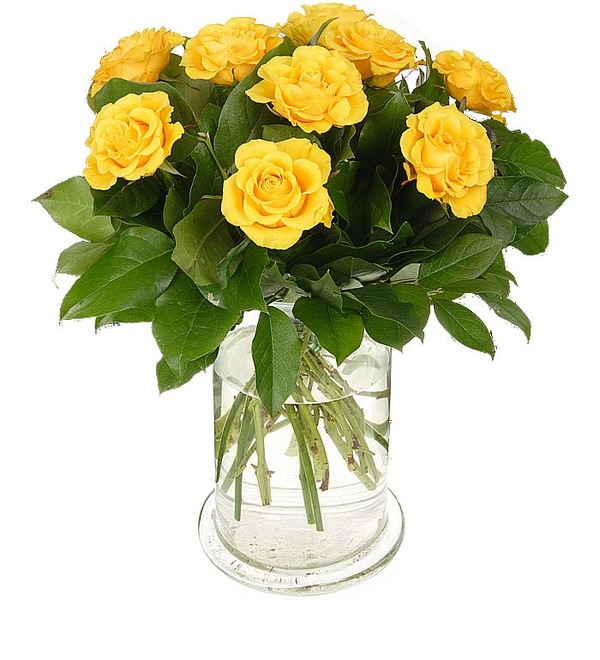 Букет из 9 желтых роз Солнечное затмение – фото № 2