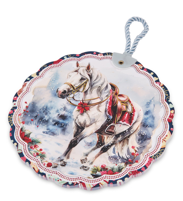 Подставка под горячее Зимняя лошадь – фото № 2