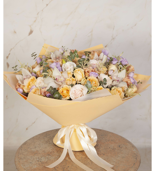 Букет-оркестр Кремовый шёлк – фото № 1