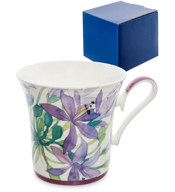 Porcelain mug Aquilegia (Bella Aquilegia Pavone) – photo #1