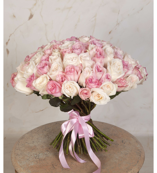 Букет-дуэт ароматных роз Элегантность (51,75,101 или 151) – фото № 3