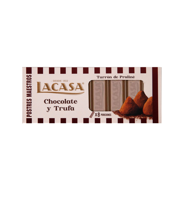 LACASA Truffle nougat with praline in milk chocolate 225 gr. – photo #1